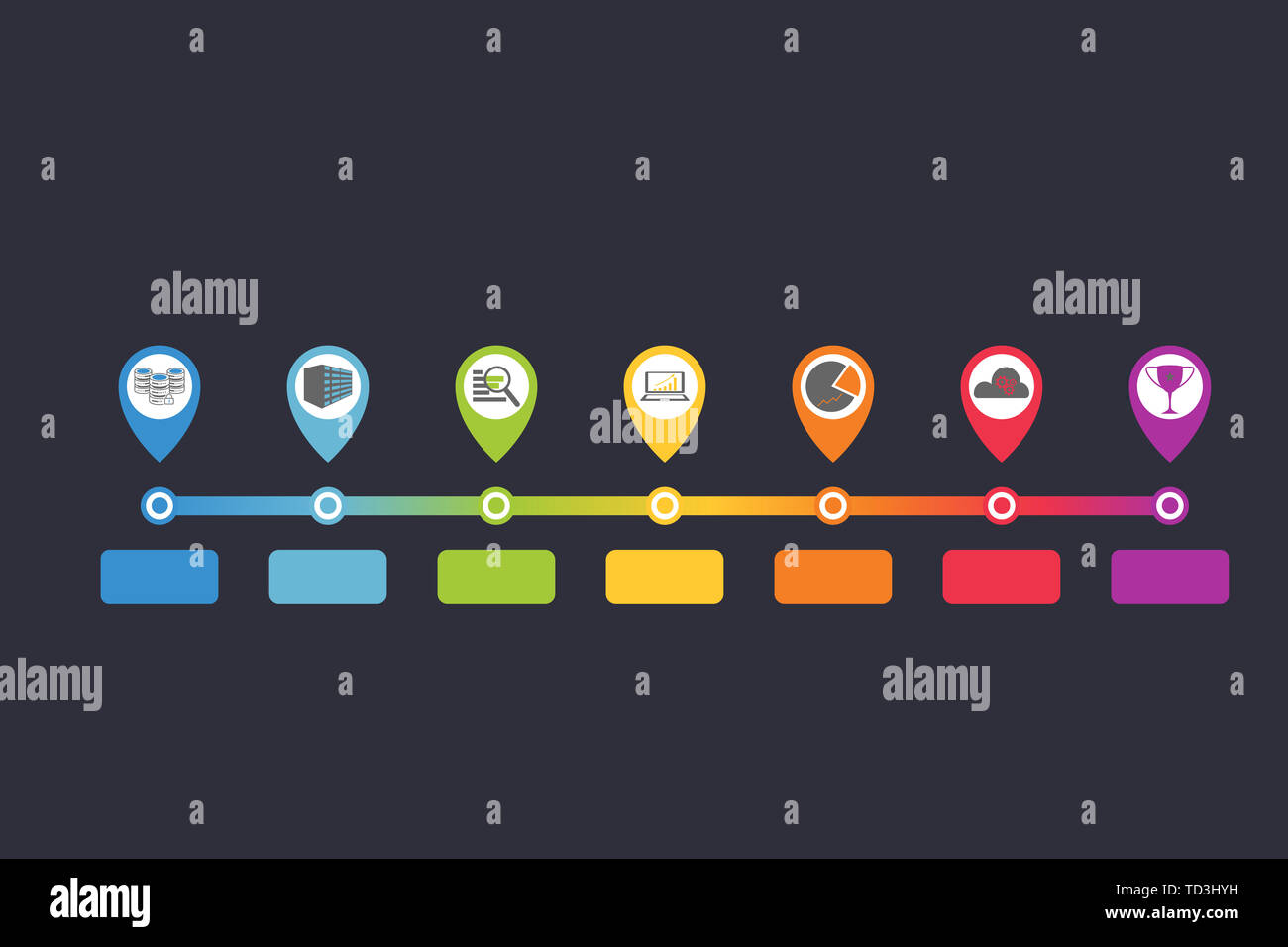 Timeline in business style with vector design template for roadmap ...