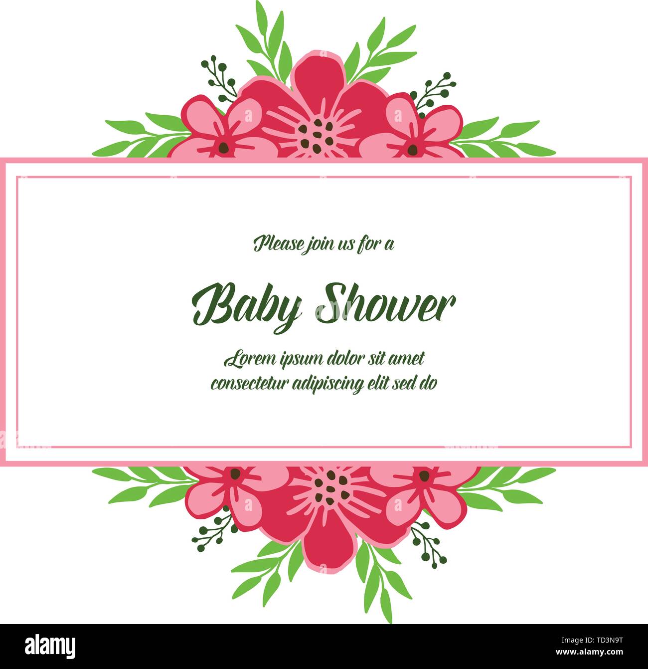 Vector illustration design of card baby shower with various artwork ...