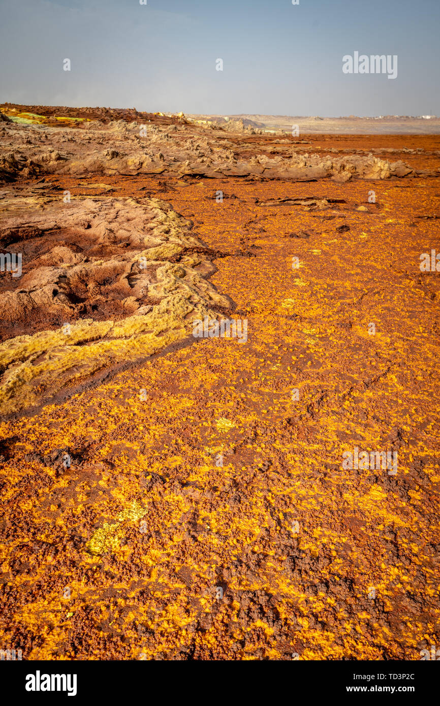 Dallol hydrothermal hot springs in the Danakil depression at the Afar ...