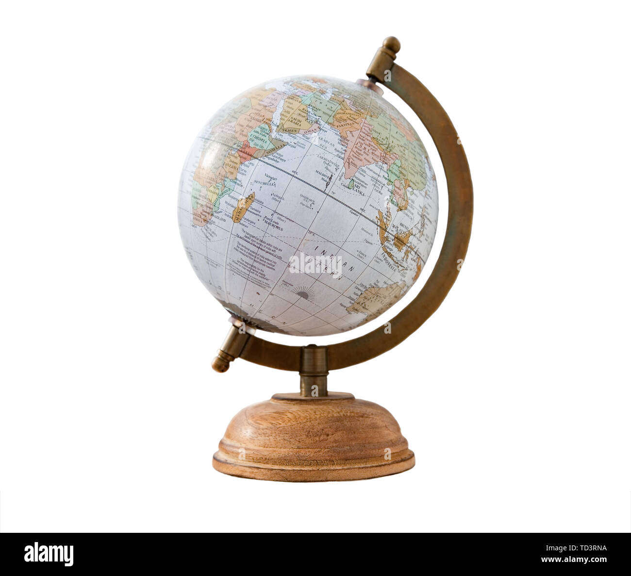 beautiful globe isolated on white background Stock Photo