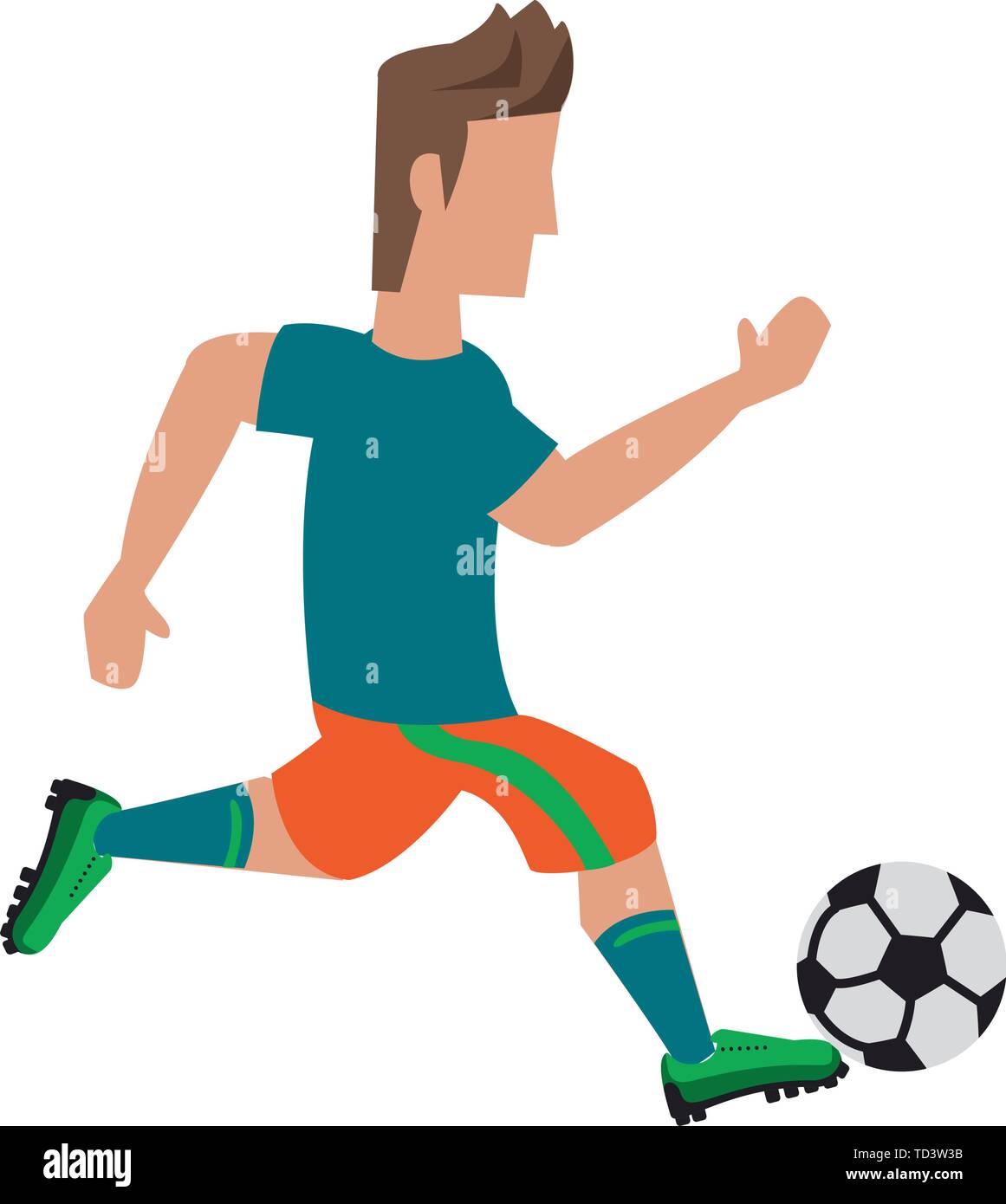 Soccer player sport game cartoon Stock Vector Image & Art - Alamy