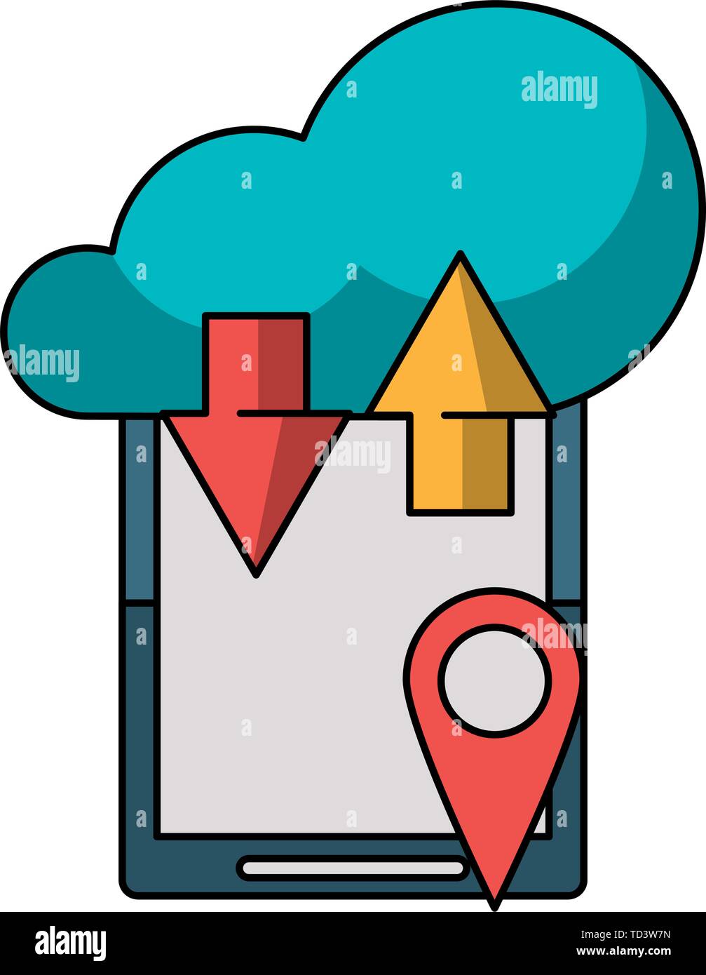 Cloud computing technology symbols isolated Stock Vector Image & Art ...