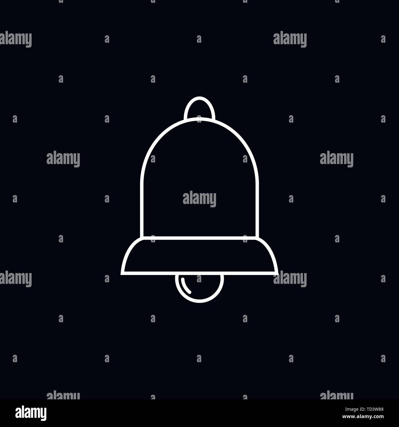 Bell Icon in trendy flat style isolated on grey background ...