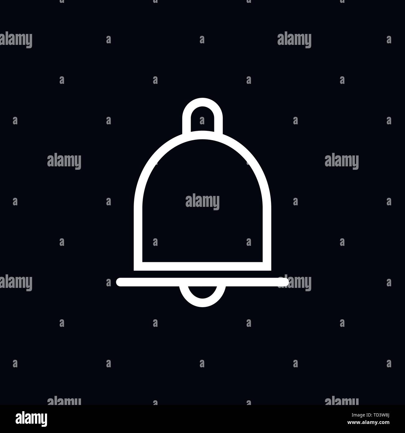 Bell Icon in trendy flat style isolated on grey background ...