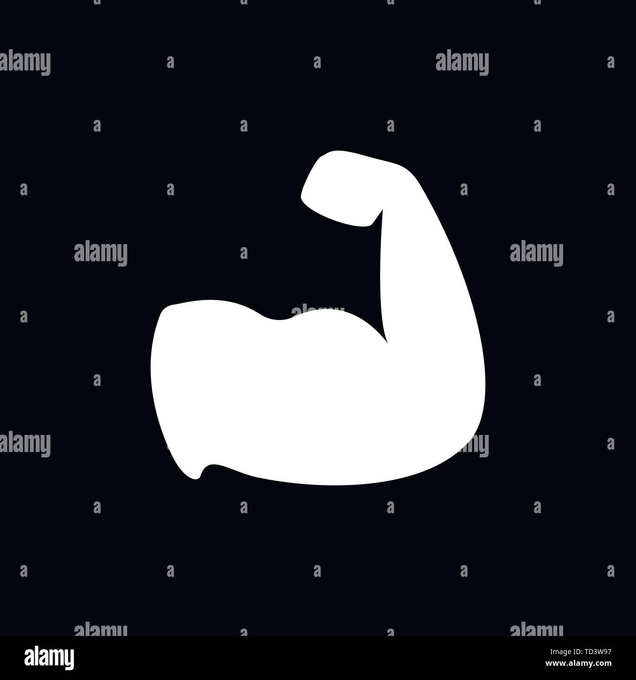 Biceps icon, muscle strength or power vector icon for exercise apps and ...