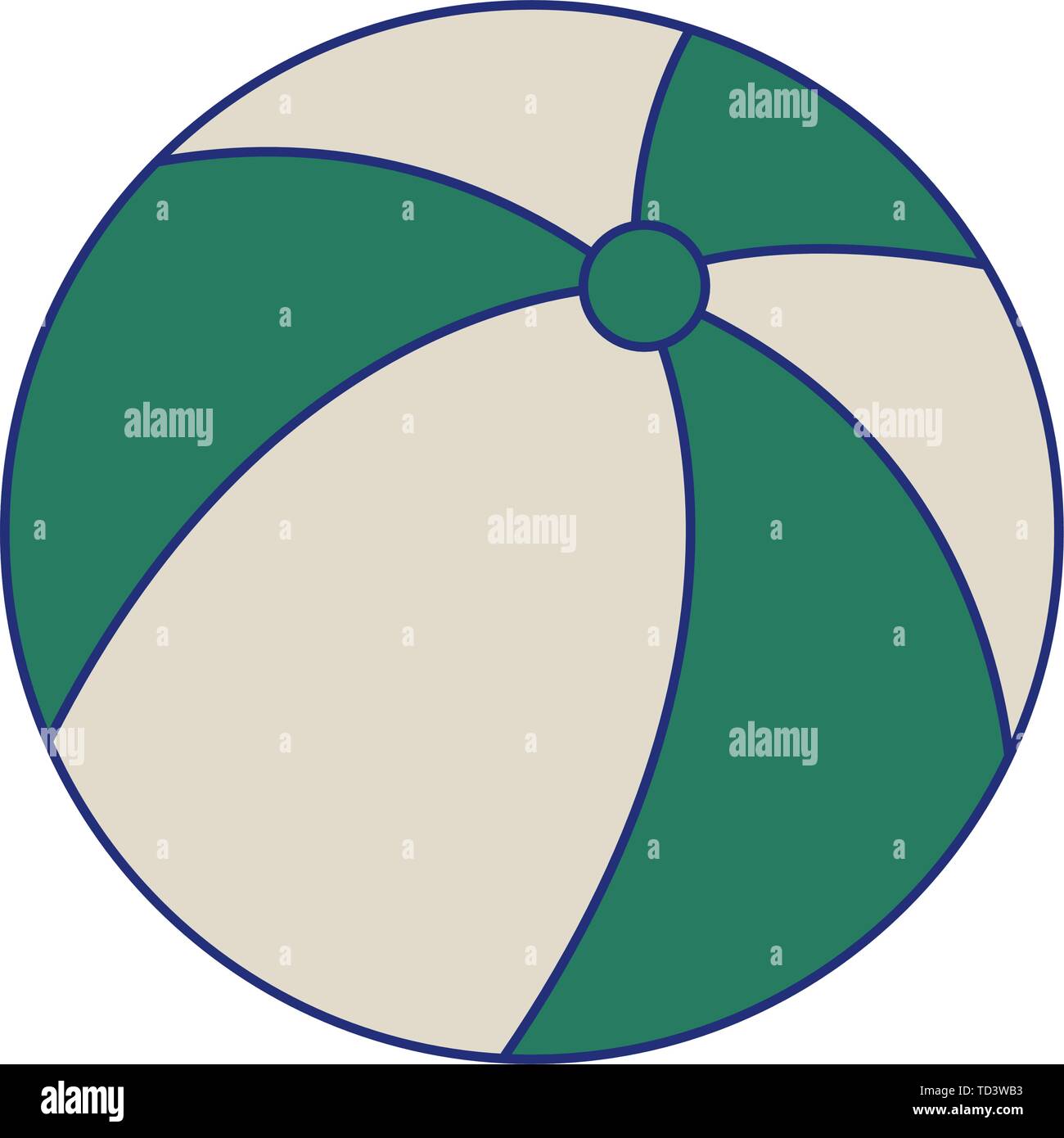 Beach Ball Cartoon Isolated Symbol Stock Vector Image Art Alamy