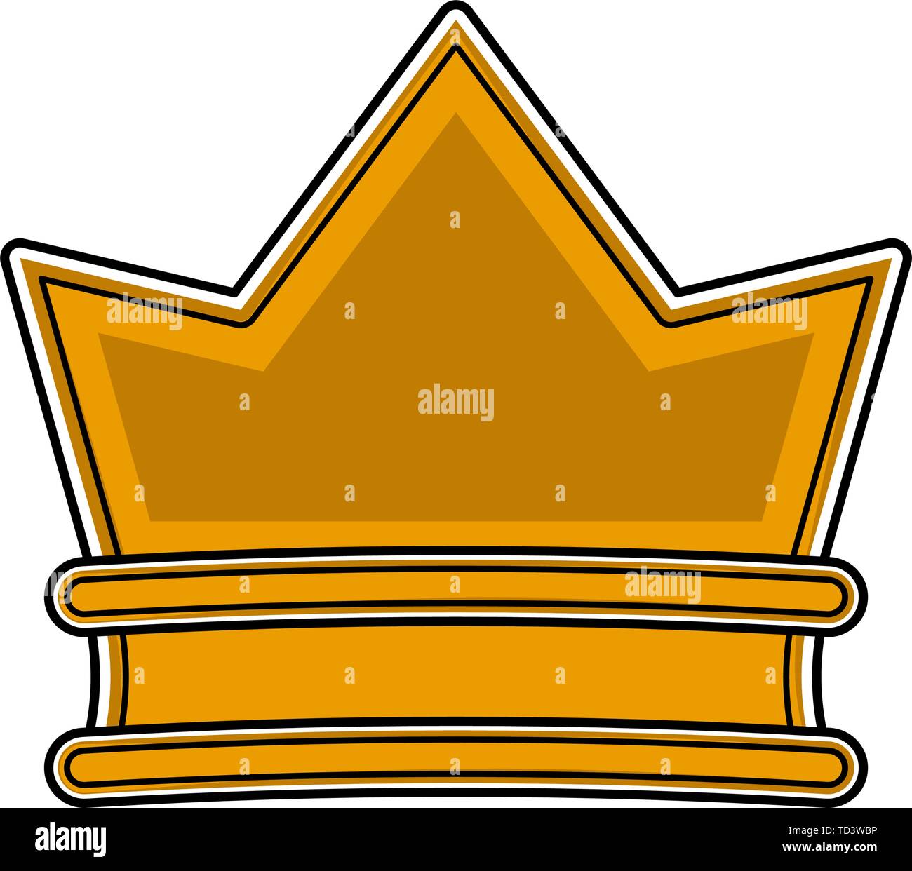 Isolated golden crown icon. Cartoon style - Vector Stock Vector Image ...