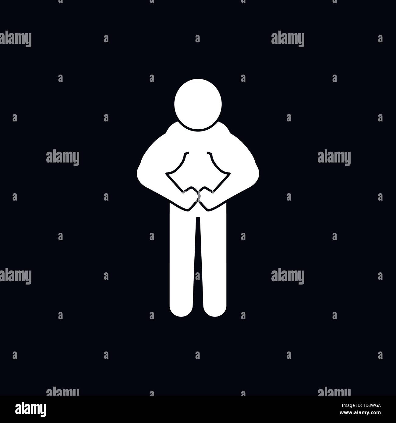 Bodybuilder icon, muscle sign. Vector illustration for web design ...