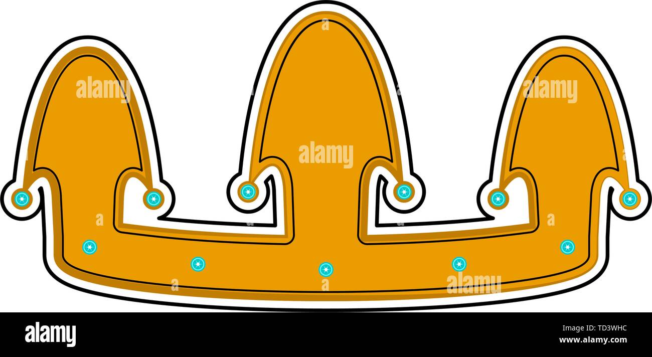 Isolated golden crown icon. Cartoon style - Vector Stock Vector Image ...