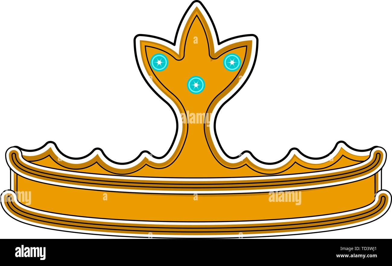 Isolated golden crown icon. Cartoon style - Vector Stock Vector Image ...