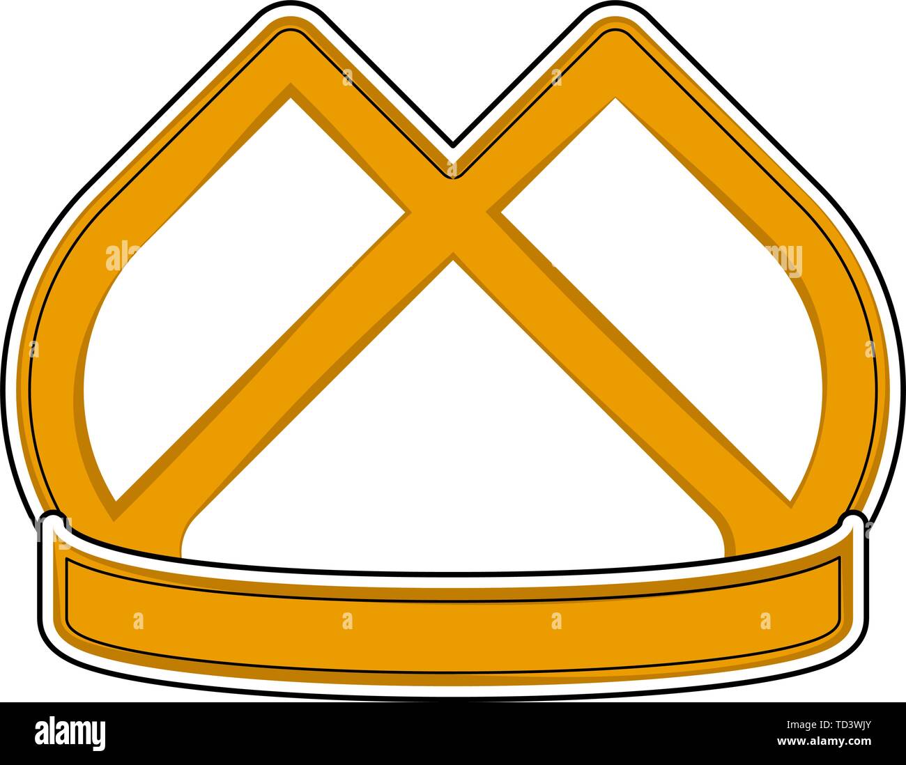 Isolated golden crown icon. Cartoon style - Vector Stock Vector Image ...