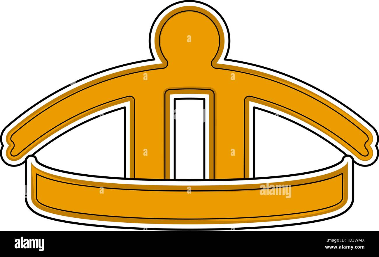 Isolated golden crown icon. Cartoon style - Vector Stock Vector Image ...