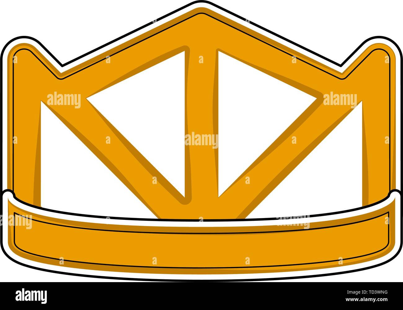 Isolated golden crown icon. Cartoon style - Vector Stock Vector Image ...
