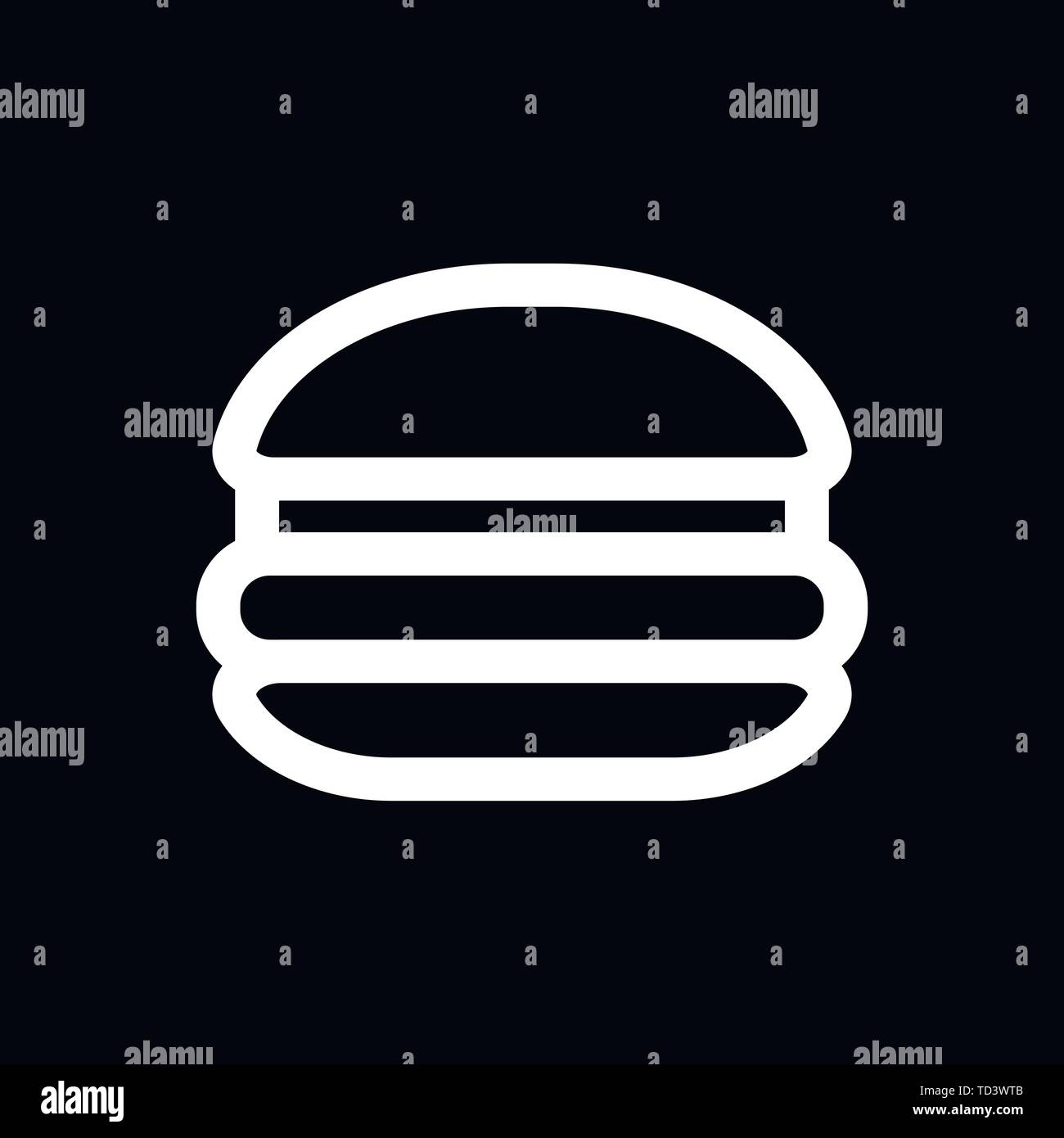 Burger icon. Vector of fast food set for UI and UX, website or mobile ...