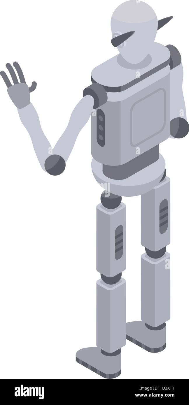 Futuristic robot icon, isometric style Stock Vector Image & Art - Alamy