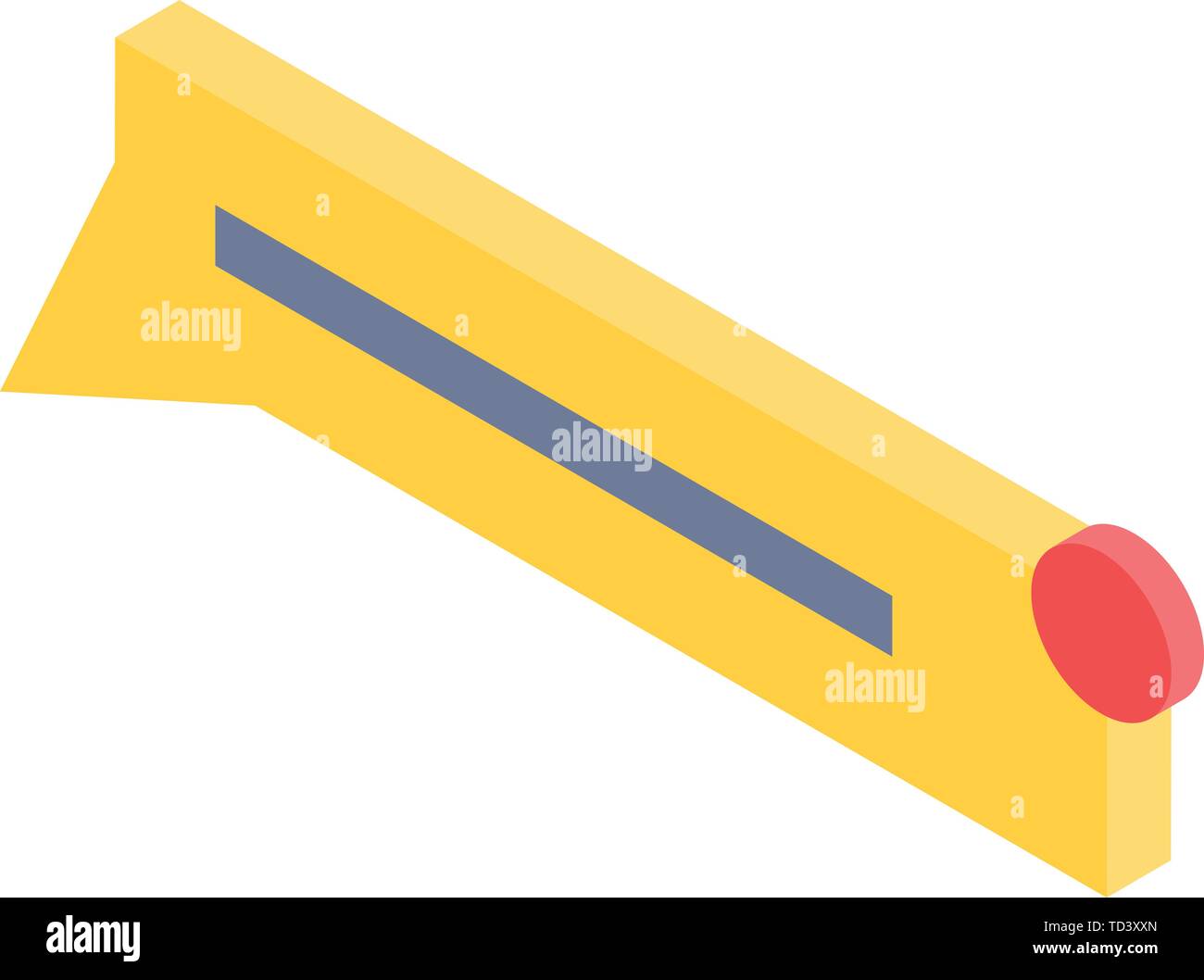 Yellow chat icon, isometric style Stock Vector