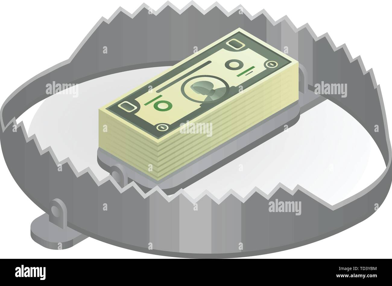 Money in metal trap icon, isometric style Stock Vector Image & Art - Alamy