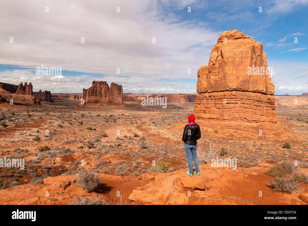 Park Avenue, Arches National Park, Moab, Utah, United States of America, North America Stock Photo