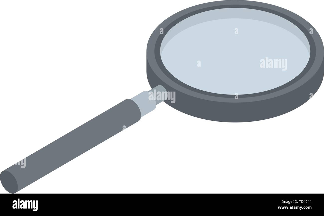 Magnify glass icon, isometric style Stock Vector