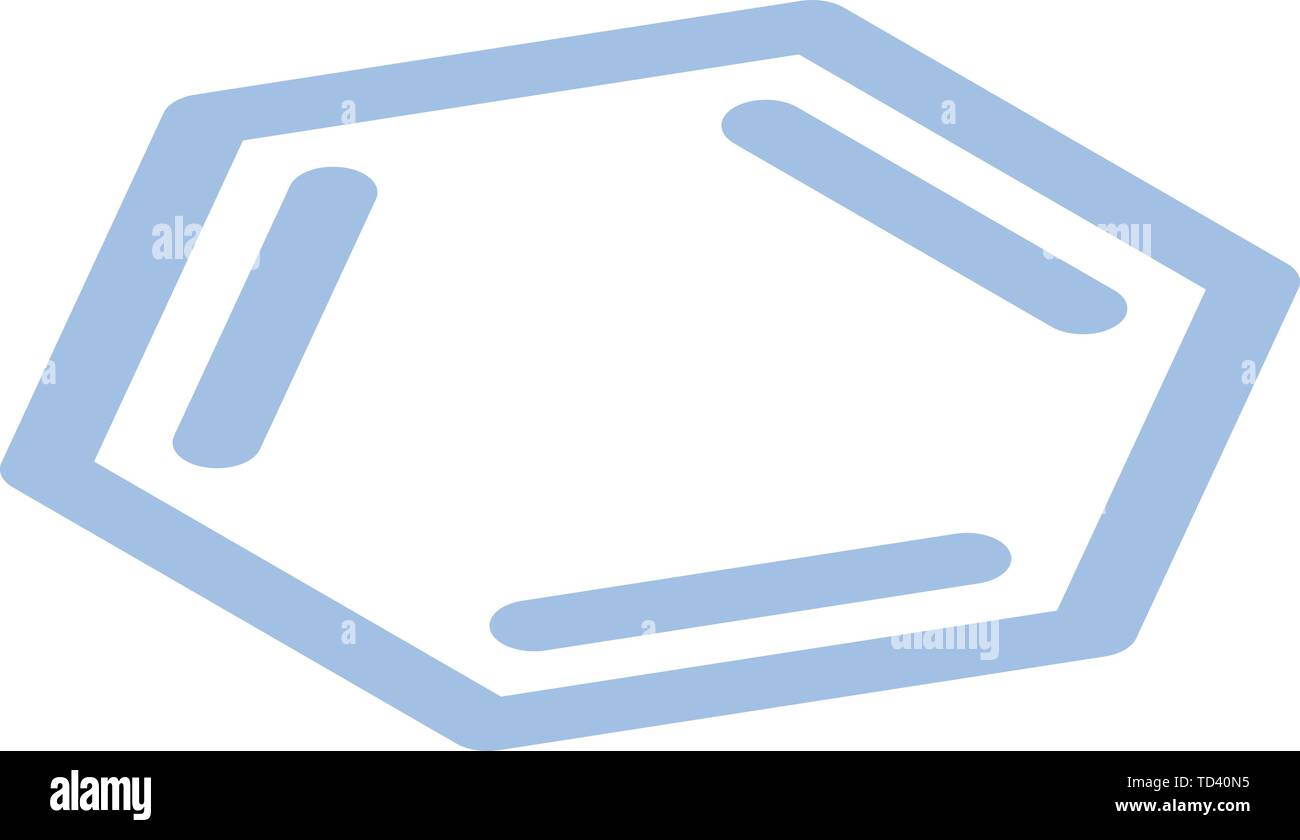 Hexagon chemistry formula icon, isometric style Stock Vector