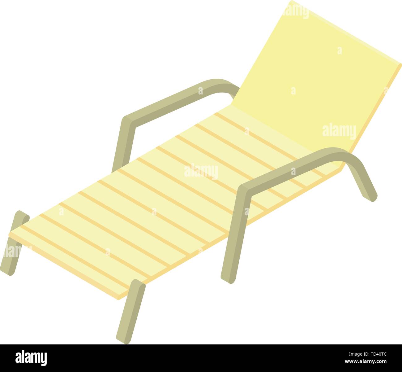 Beach chair icon, isometric style Stock Vector