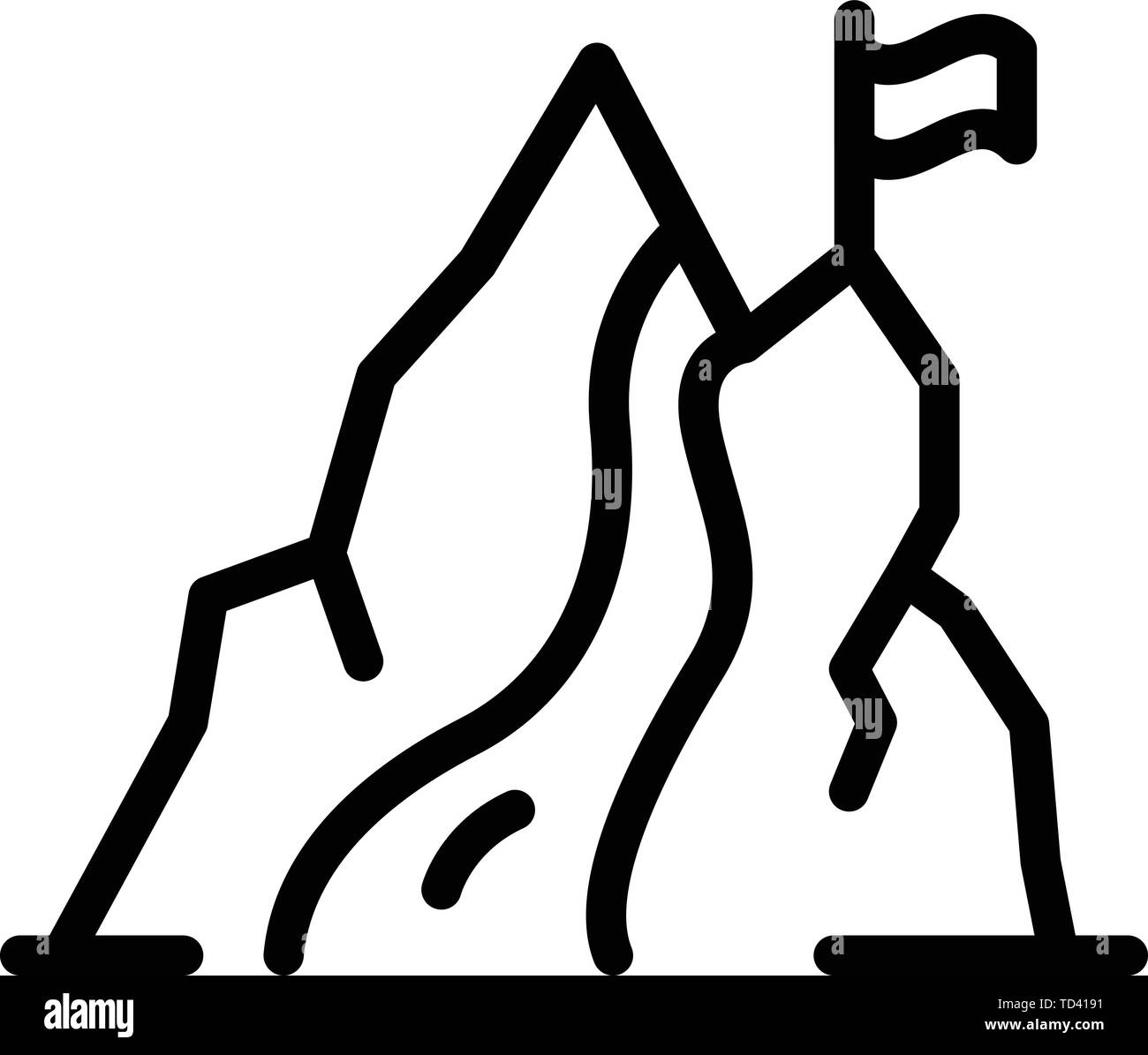 Mountain cascade icon, outline style Stock Vector Image &amp; Art - Alamy