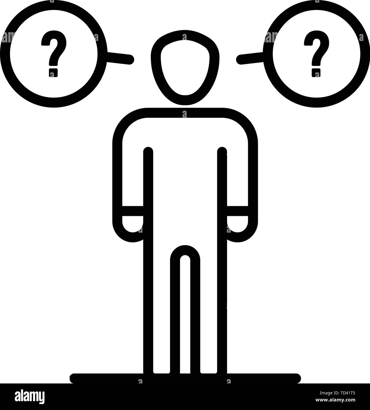 Man haves questions icon, outline style Stock Vector Image & Art - Alamy