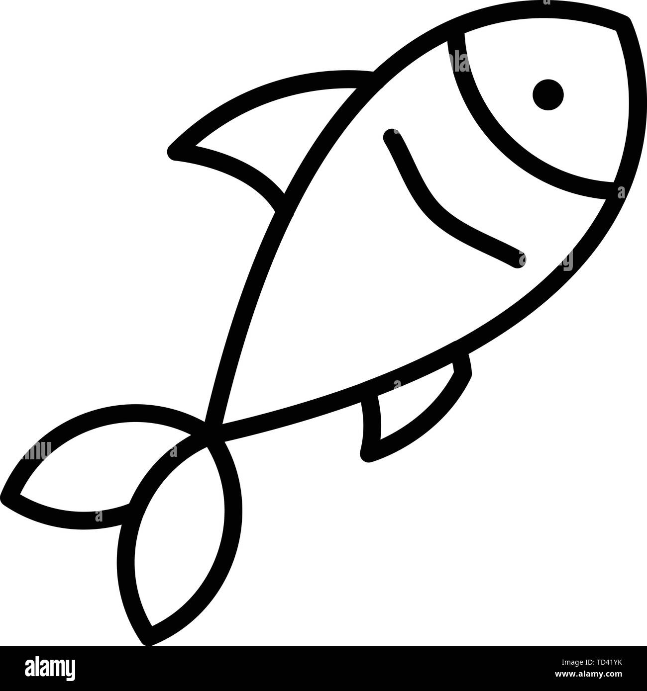 Fish icon, outline style Stock Vector Image & Art - Alamy