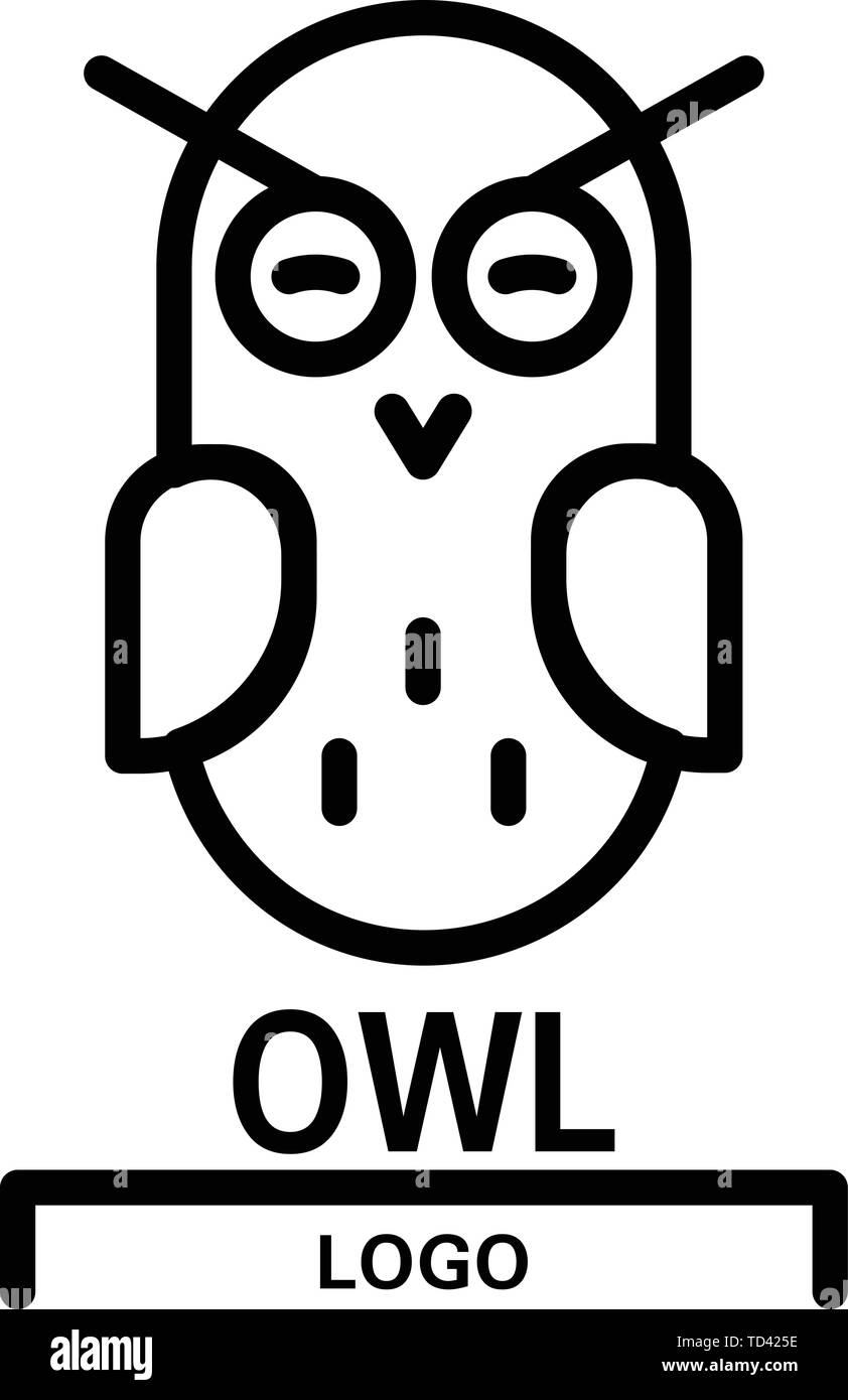Owl logo icon, outline style Stock Vector Image & Art - Alamy