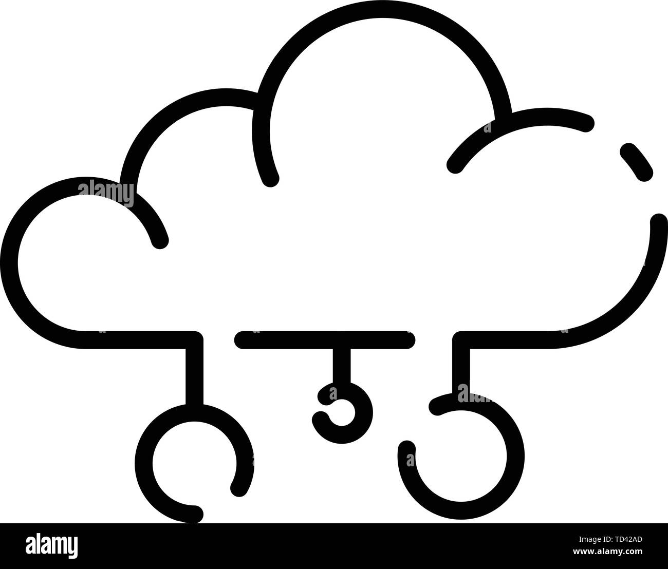 Cloud server icon, outline style Stock Vector Image & Art - Alamy