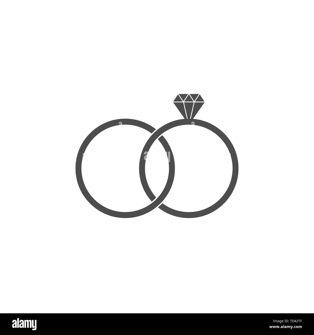 papier Sloppenwijk Kunstmatig Wedding ring icon. Vector illustration, flat design Stock Vector Image &  Art - Alamy