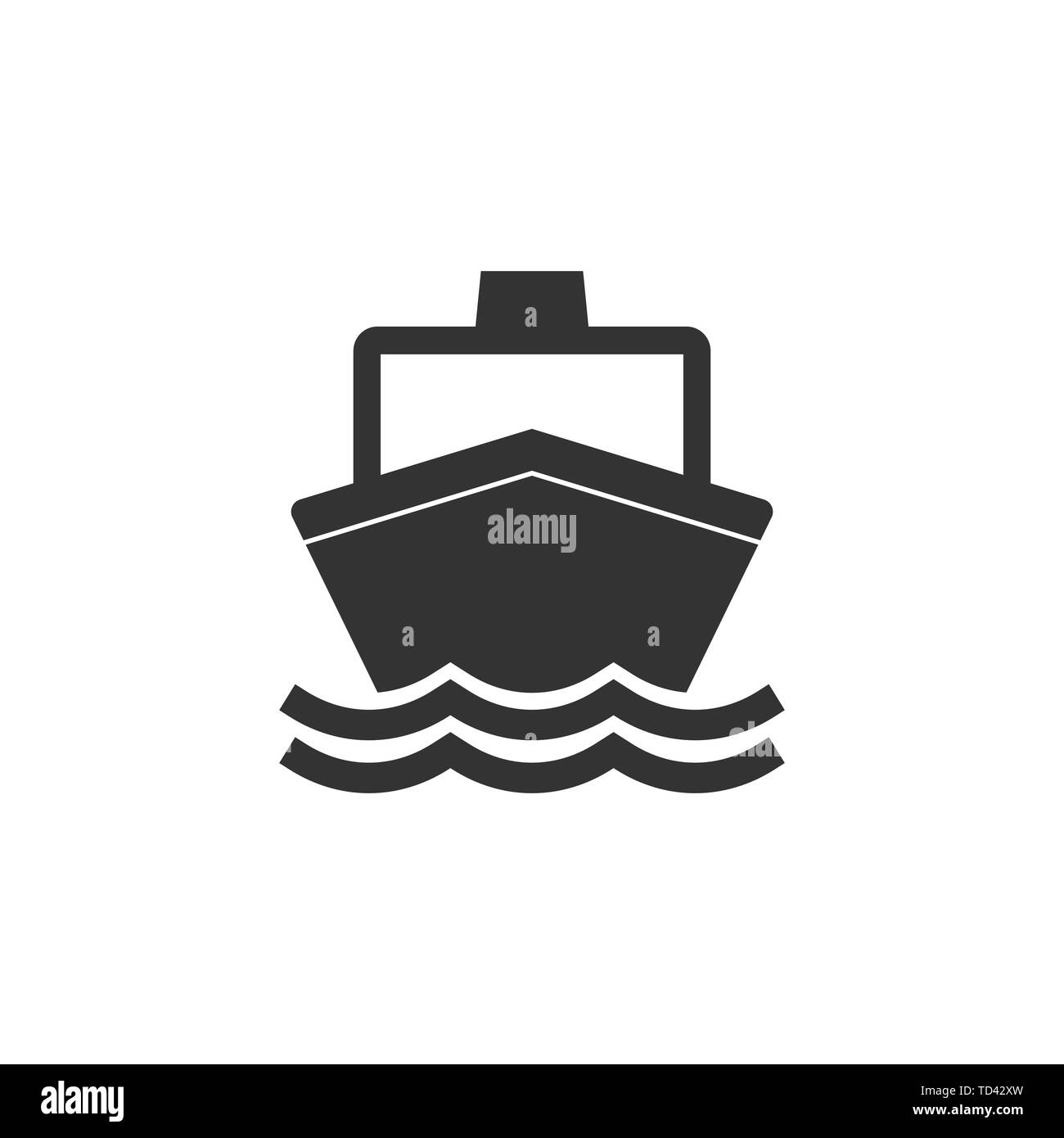 Boat, sail, sailing, ship, yacht icon. Vector illustration, flat design. Stock Vector
