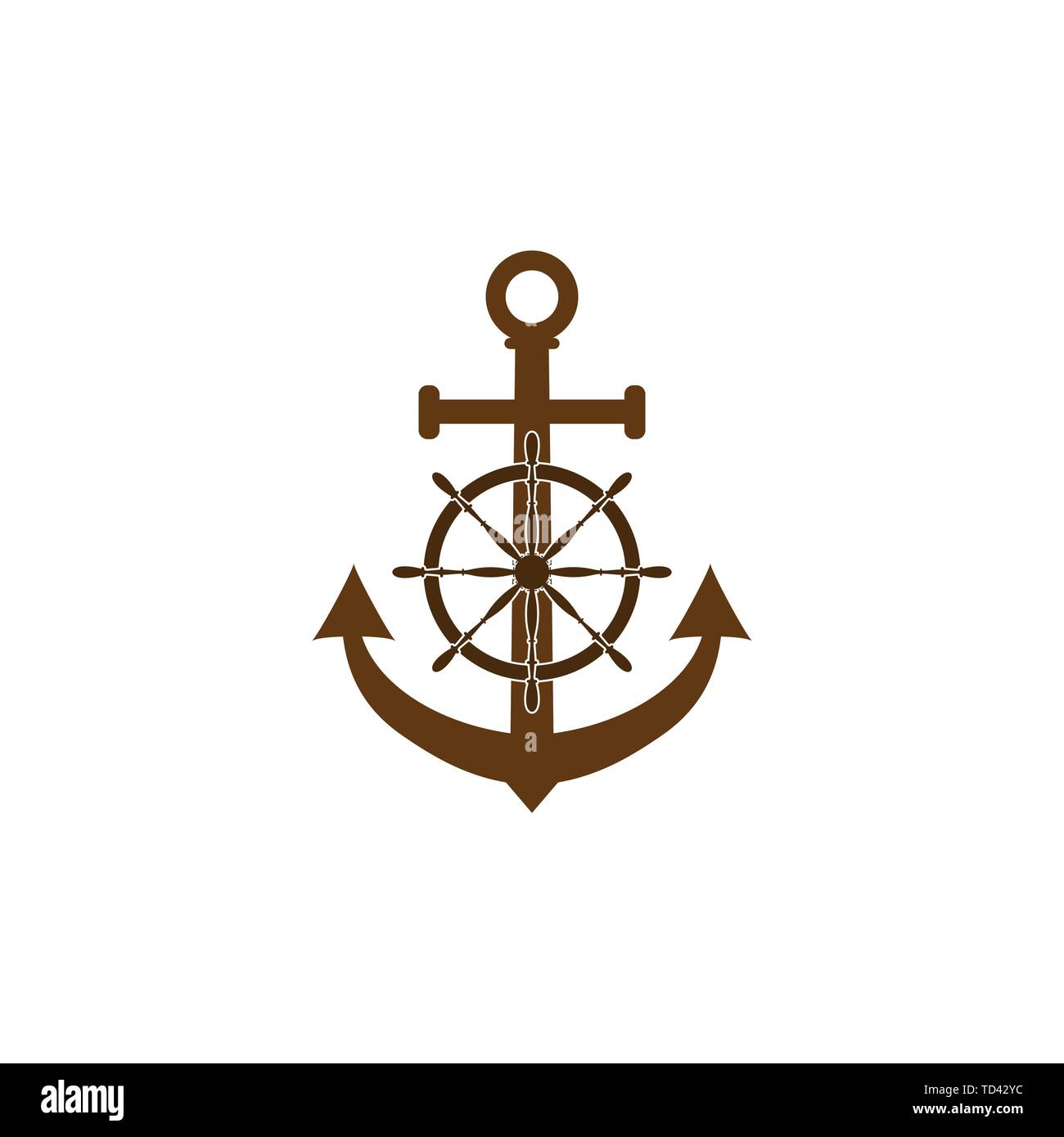 Maritime tattoo template black white anchor steering wheel Vectors graphic  art designs in editable ai eps svg cdr format free and easy download  unlimit id6851196