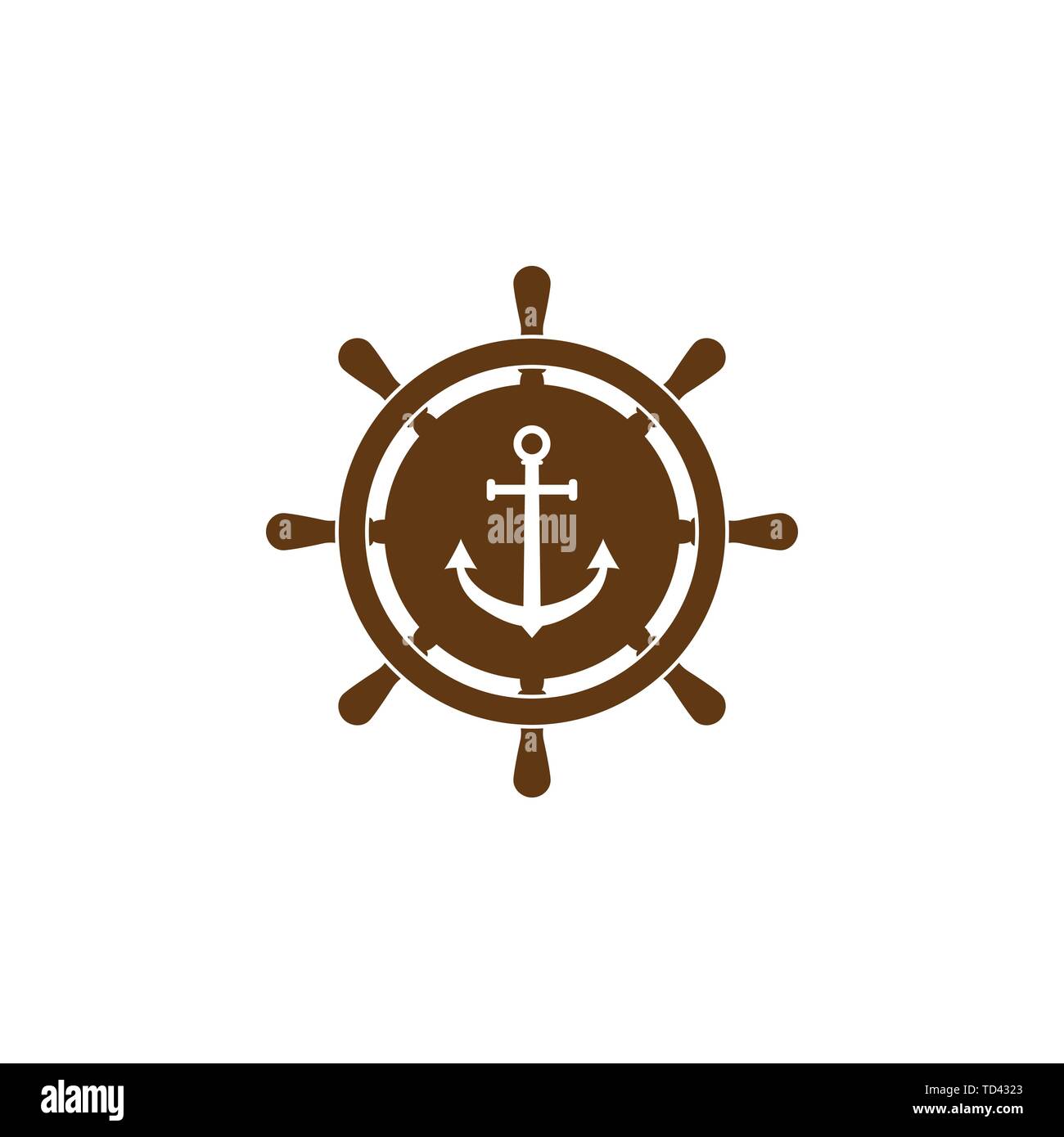 Nautical Decoration White Ship Wheel with Anchor 18 Anchor Decor 