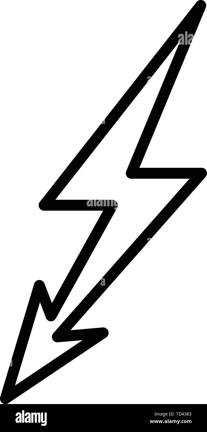 High voltage danger icon, outline style Stock Vector Image & Art - Alamy