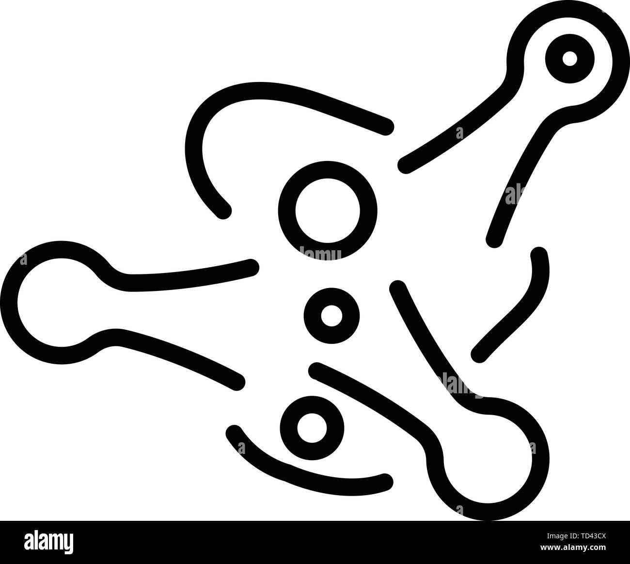 Movement of bacteria icon, outline style Stock Vector Image & Art - Alamy