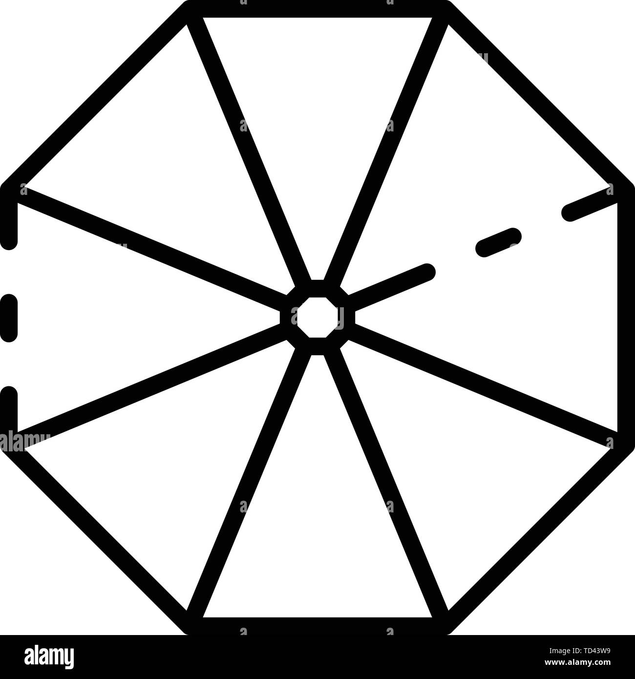 Umbrella top view icon, outline style Stock Vector Image & Art - Alamy