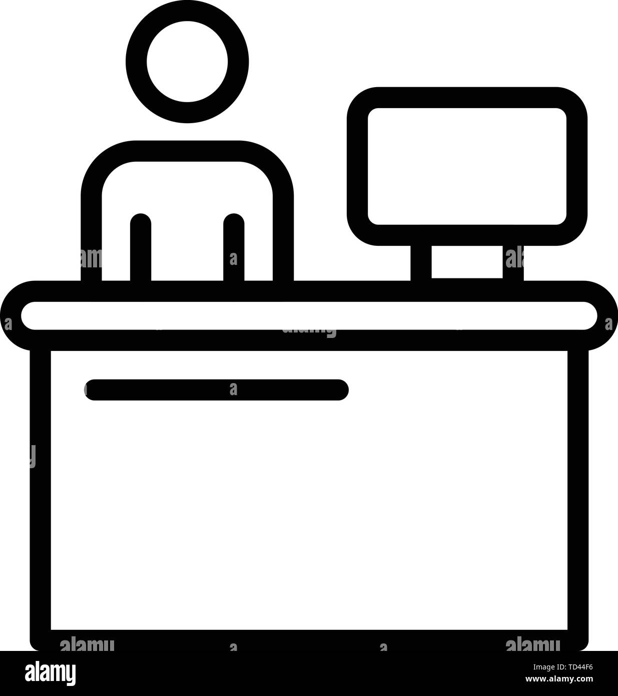 Admin workplace icon, outline style Stock Vector Image & Art - Alamy