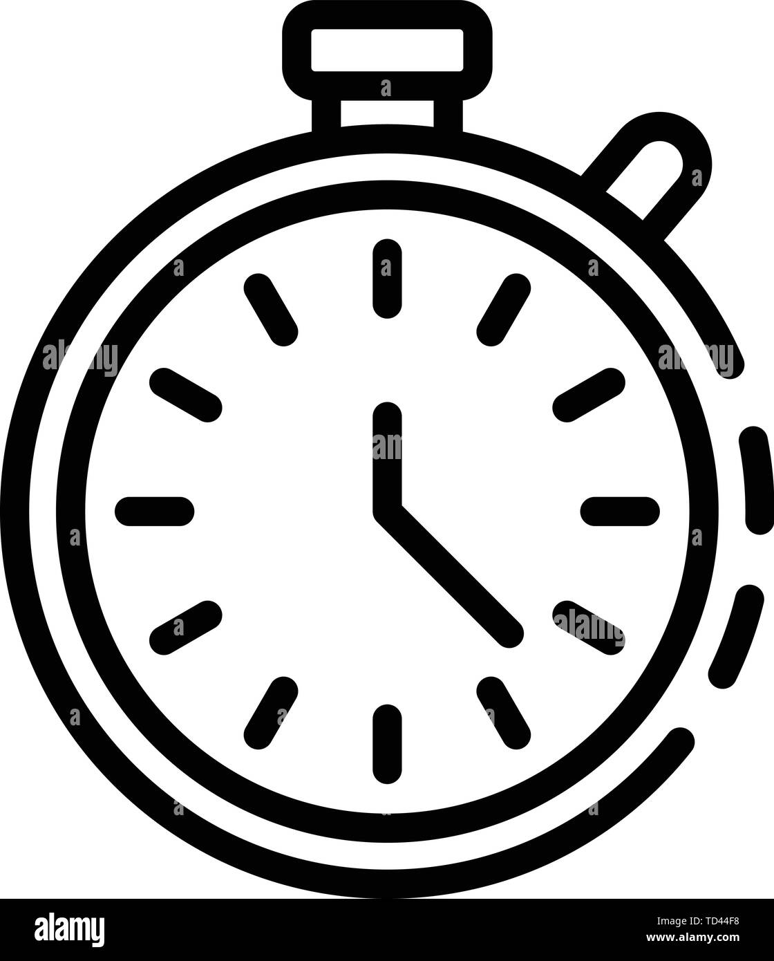 Stopwatch icon, outline style Stock Vector Image & Art - Alamy