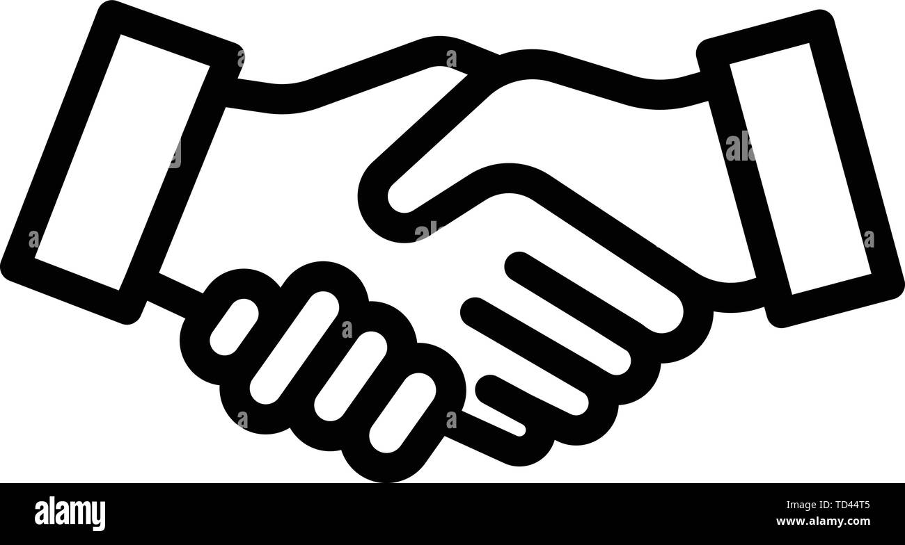 Handshake icon, outline style Stock Vector Image & Art Alamy