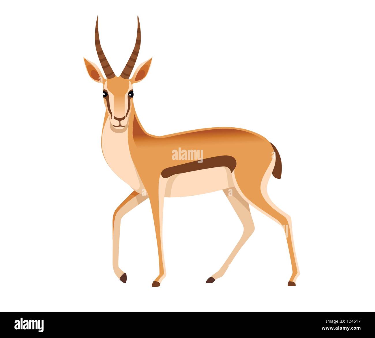 African wild black-tailed gazelle with long horns cartoon animal design flat vector illustration on white background side view antelope Stock Vector Image & Art - Alamy African wild black-tailed gazelle with long horns cartoon animal design flat vector illustration on white background side view antelope Stock Vector Image & Art - Alamy