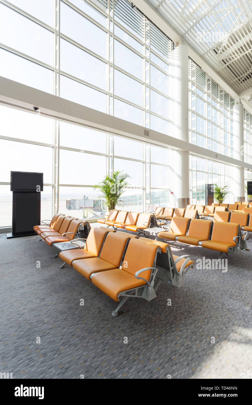 Modern airport design hall interior Stock Photo - Alamy