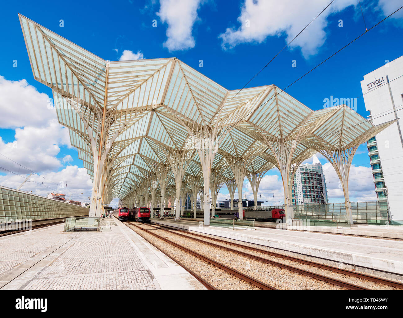 Oriente Train Station, Lisbon, Portugal, Europe Stock Photo