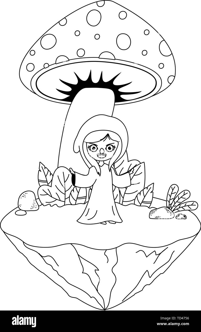 Witch design, Fairytale history medieval fantasy kingdom tale game and story theme Vector ...