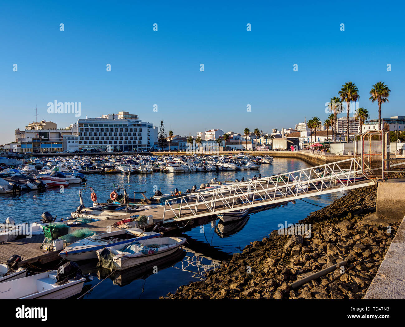 Marina in Faro, Algarve, Portugal, Europe Stock Photo