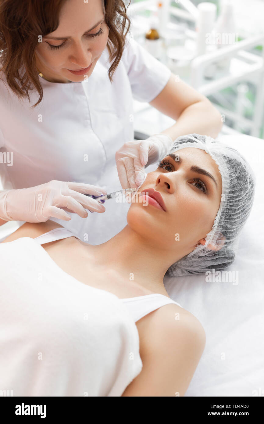 Injections for nasolabial folds hi-res stock photography and images - Alamy