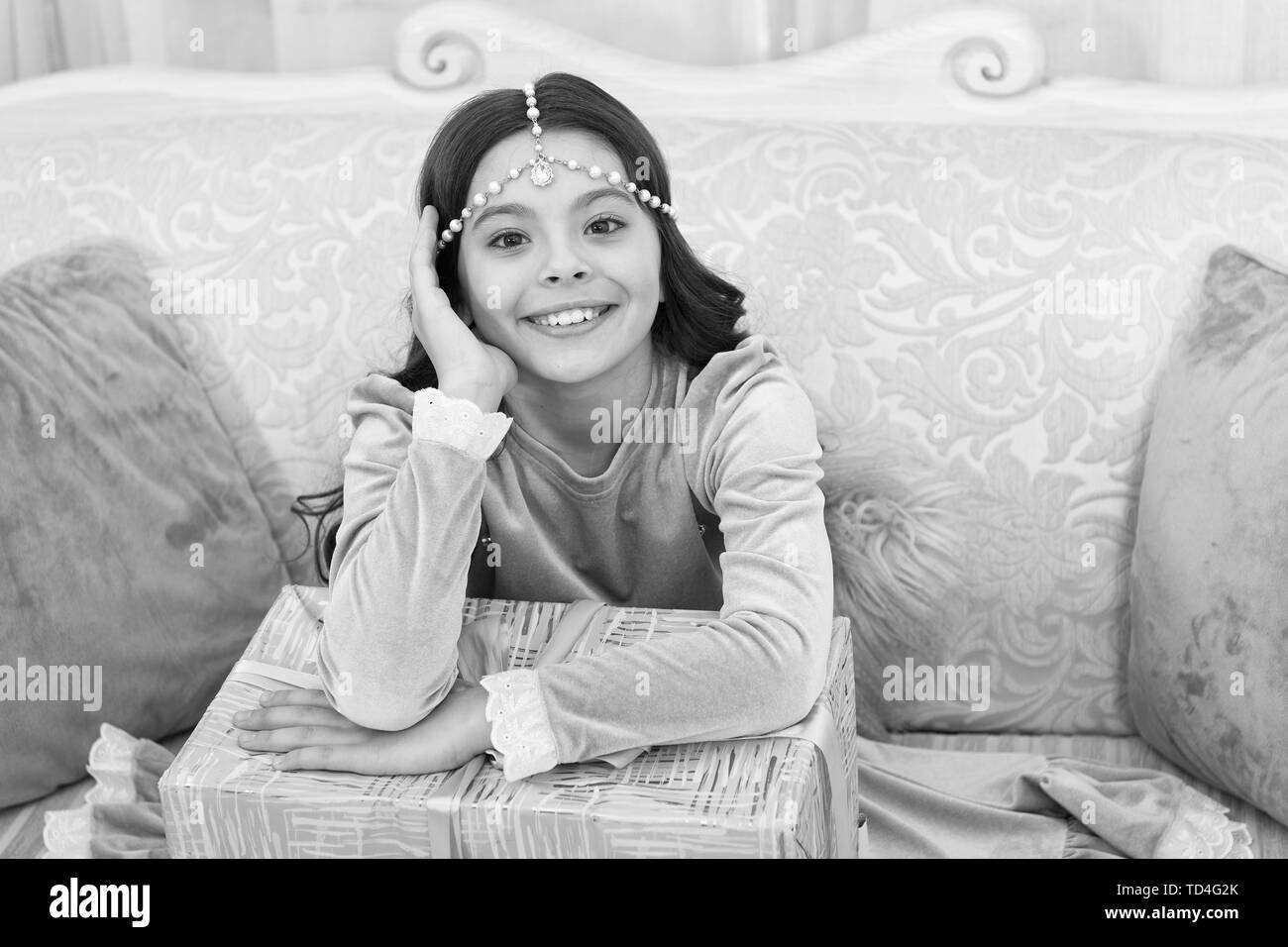 Small Girl Child Happy Birthday Present Family And Love