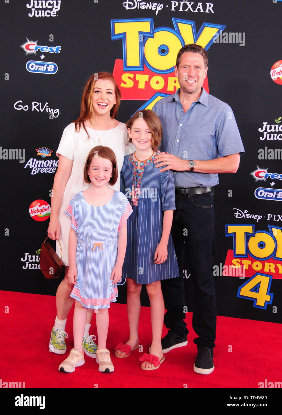 Alyson Hannigan Satyana Marie Denisof Hollywood, California, USA 11th June 2019 Actress Alyson Hannigan,  daughters Keeva Jane Denisof and Satyana Marie Denisof and Alexis Denisof  attend the World Premiere of Disney and Pixar's 'Toy Story 4' on