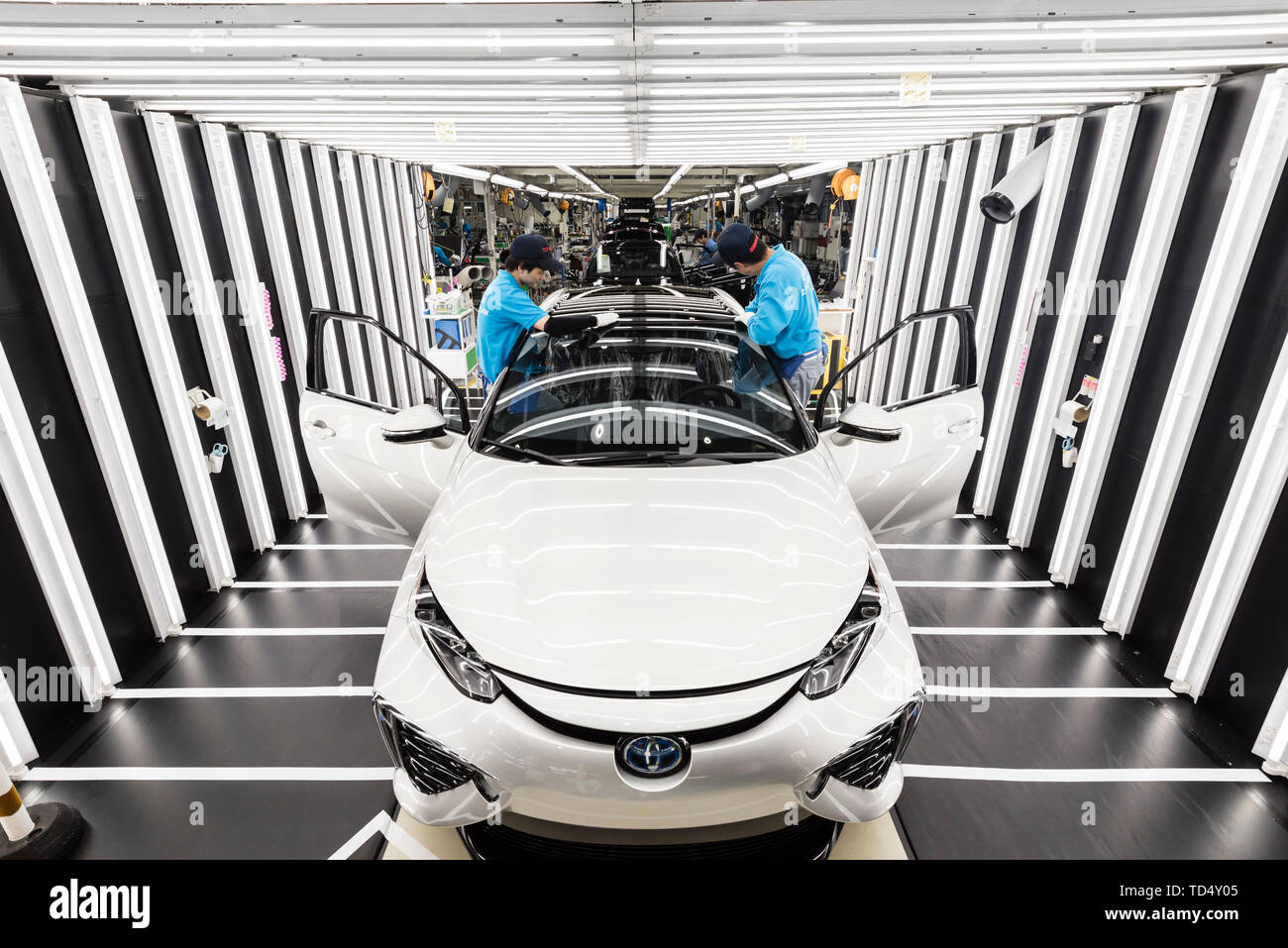 JULY 6, 2018 - File Photo - Toyota employees inspect a fully assembled ...