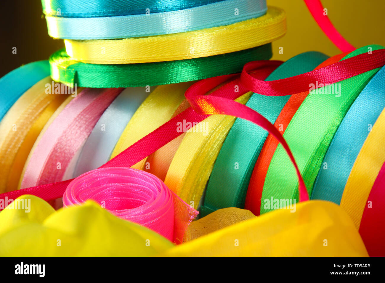 Bright ribbons close-up Stock Photo - Alamy